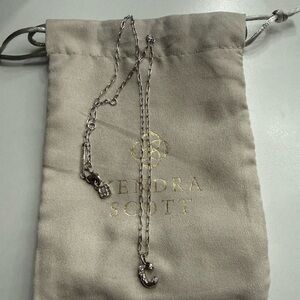 Kendra Scott Silver Initial C Necklace with Crystal Accent